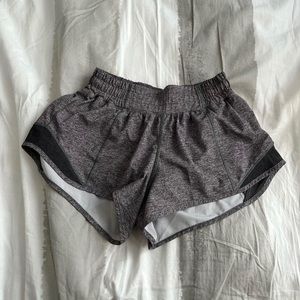 Grey Lululemon Hotty Hot Shorts 2.5”